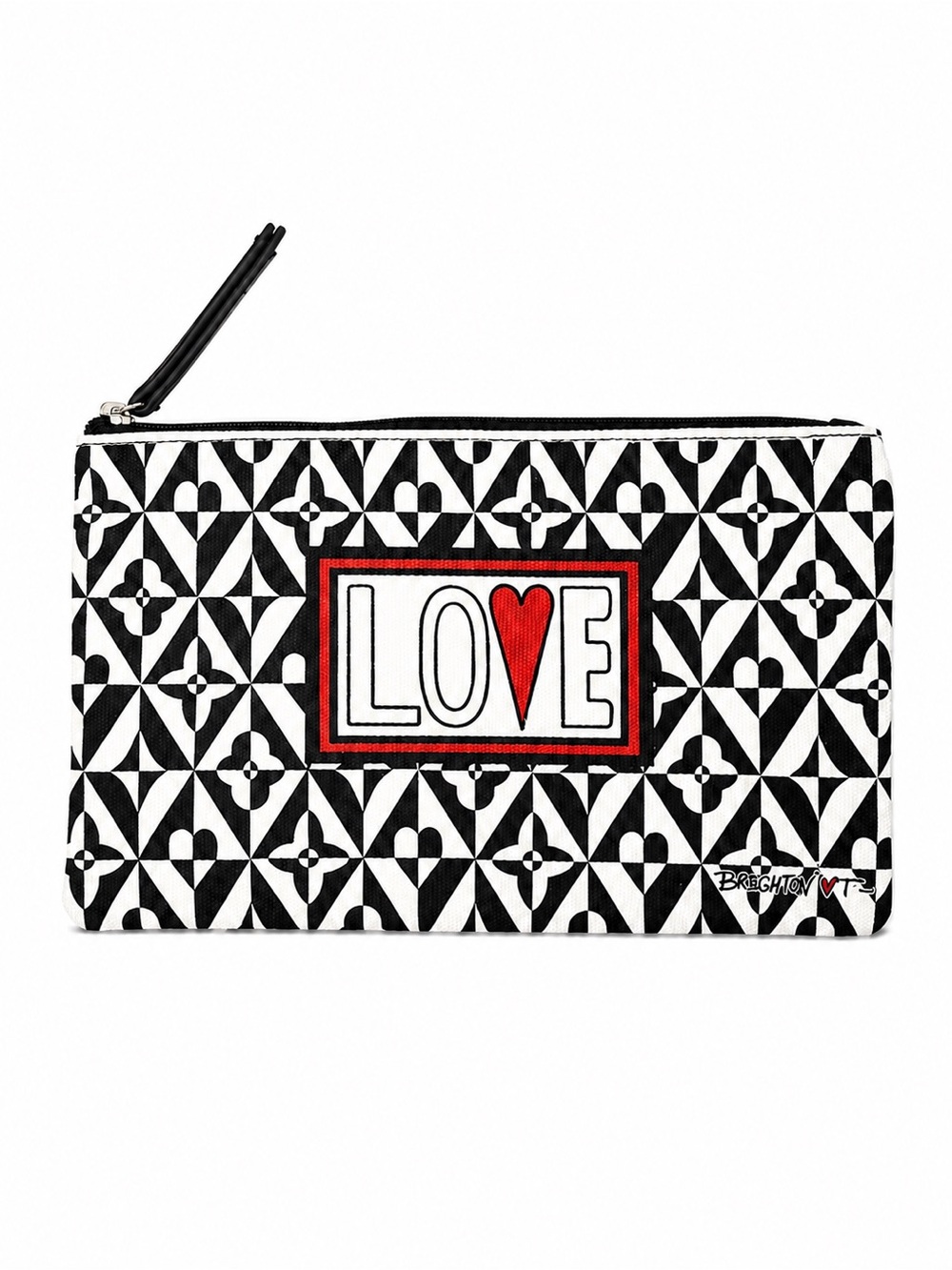 Brighton LOVE Cosmetic Pouch Leopard Lining